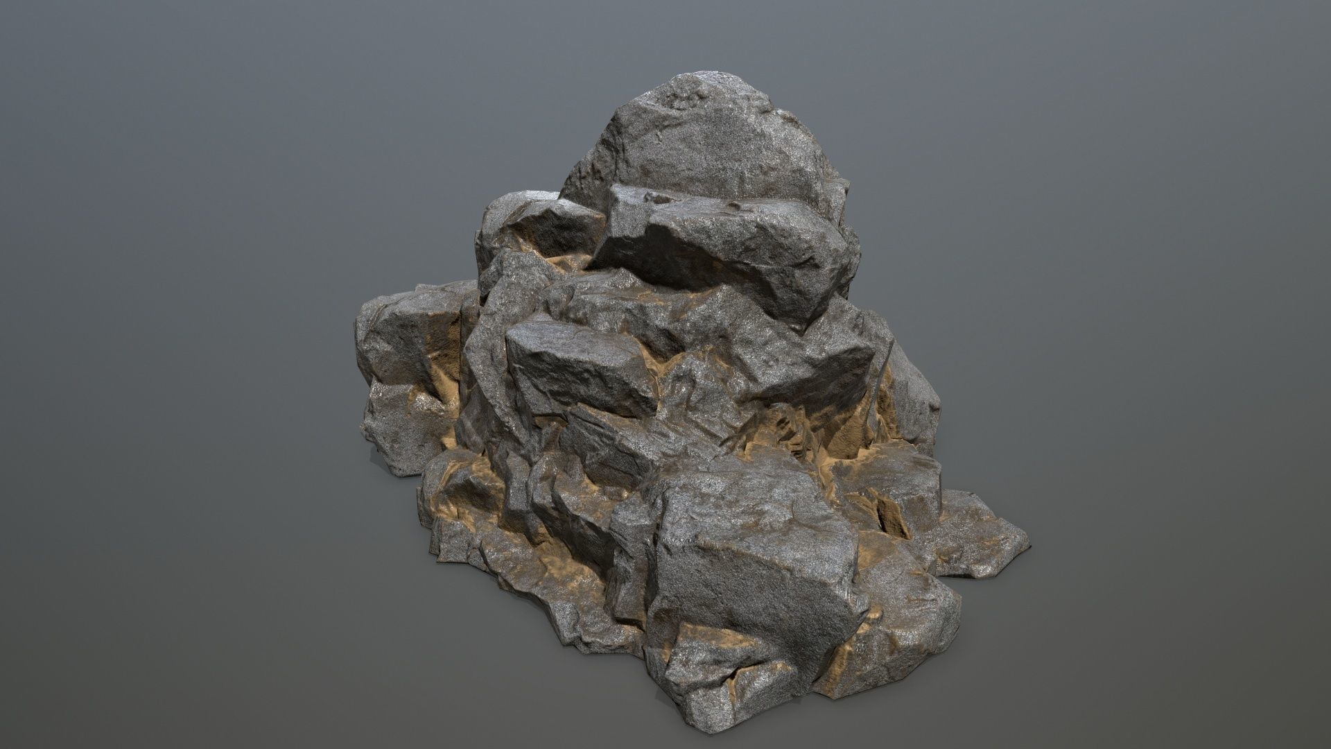 rocks piece of rock Low-poly 3D model_18