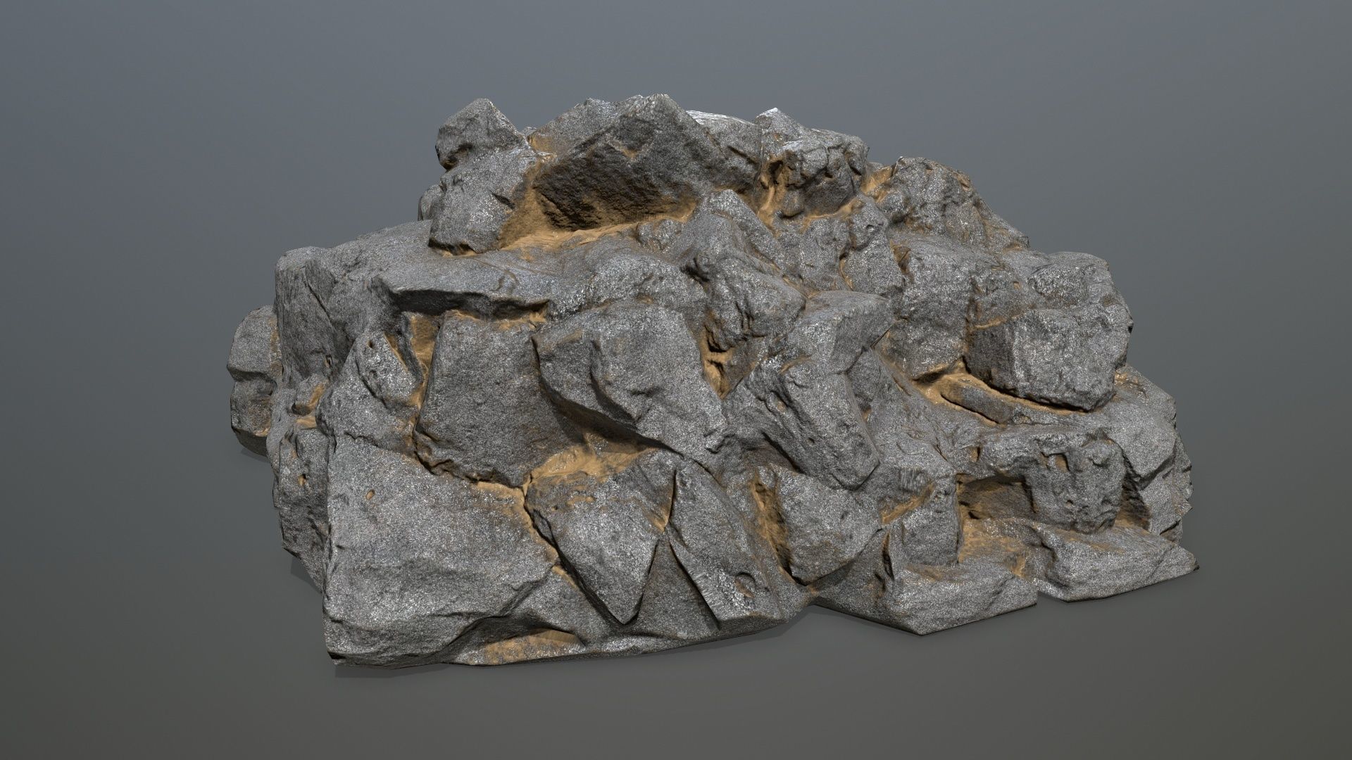 rocks piece of rock Low-poly 3D model_11
