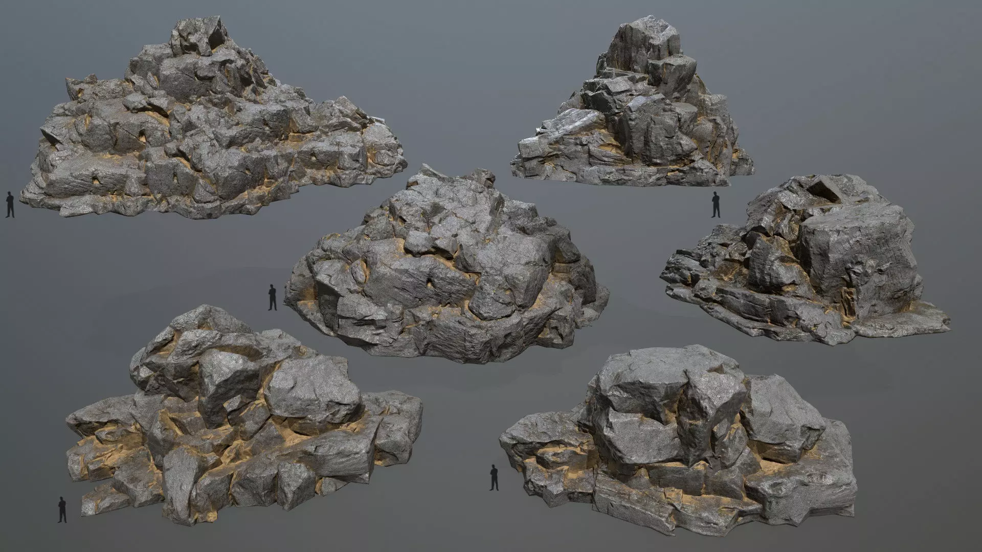rocks piece of rock Low-poly 3D model_0