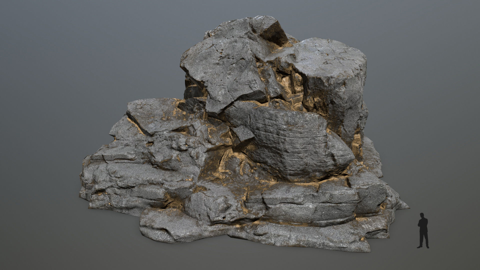 rocks piece of rock Low-poly 3D model_1