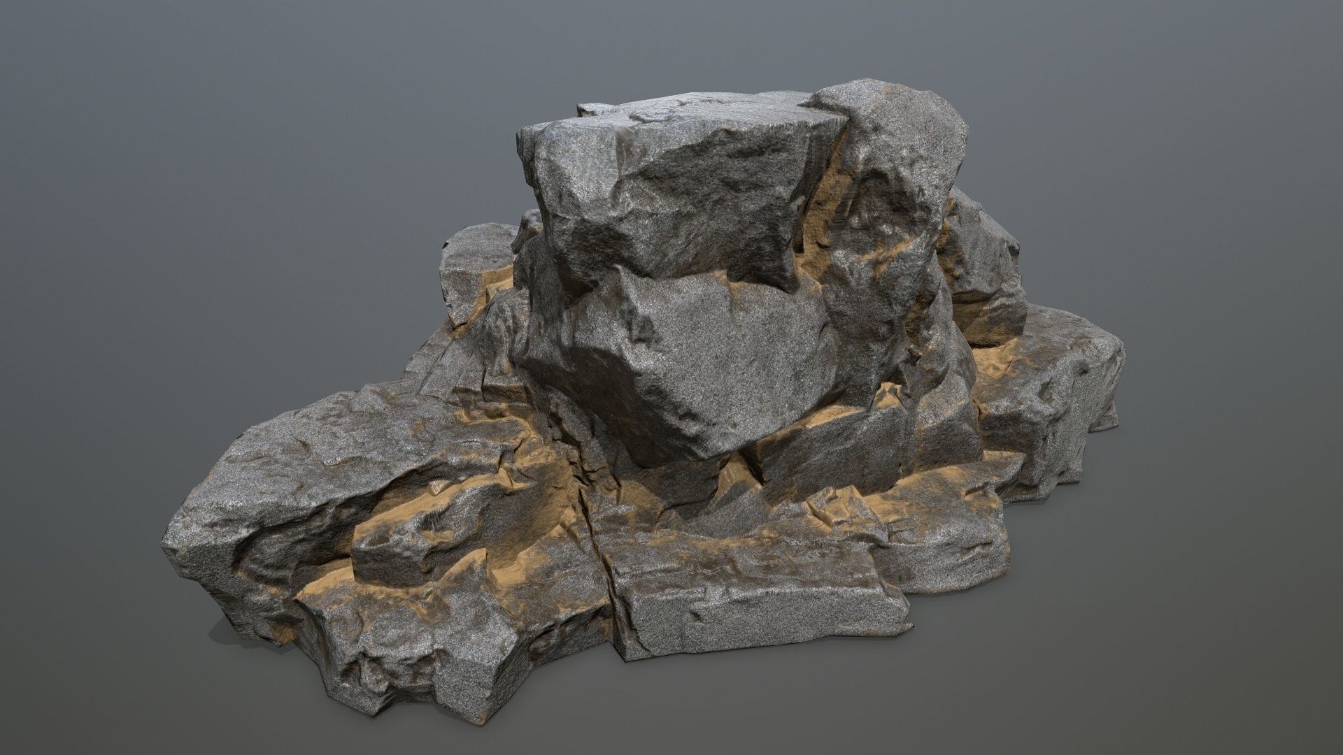 rocks piece of rock Low-poly 3D model_9