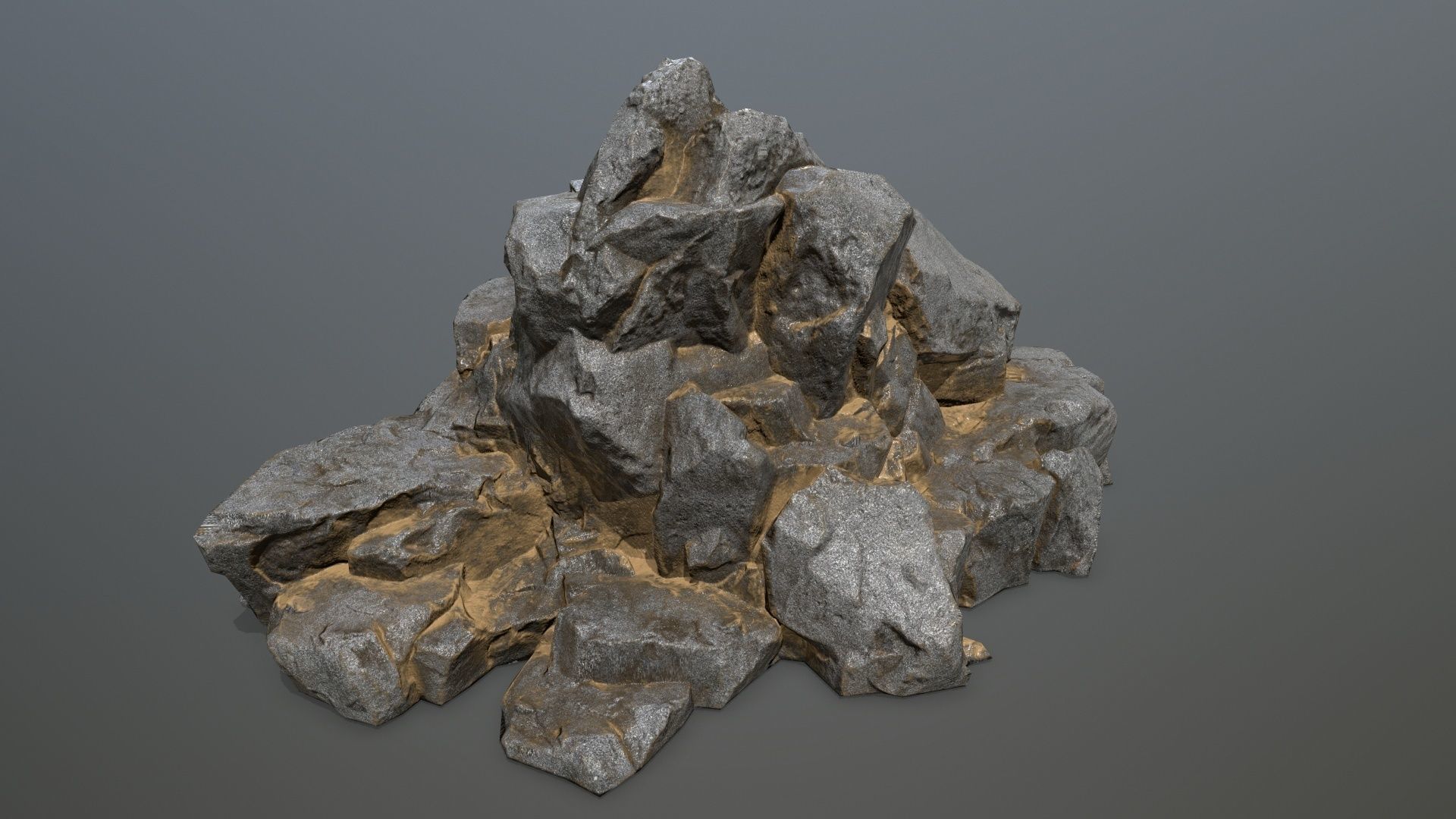 rocks piece of rock Low-poly 3D model_17