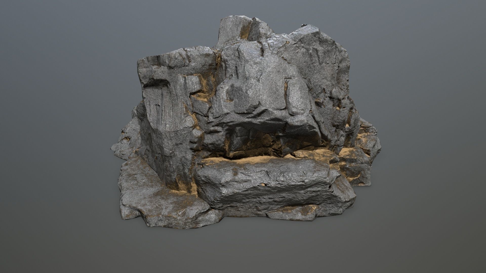 rocks piece of rock Low-poly 3D model_3