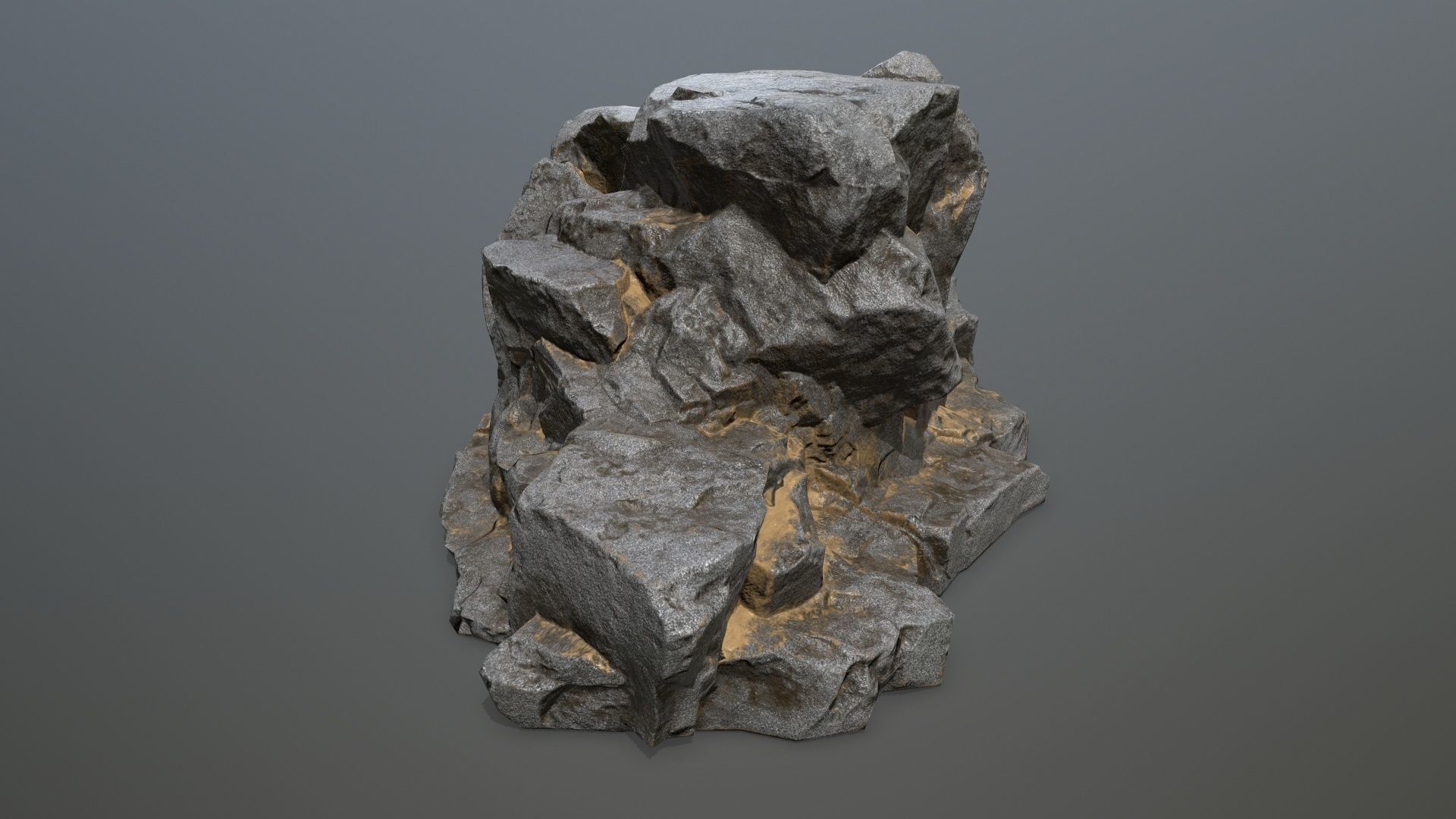 rocks piece of rock Low-poly 3D model_16