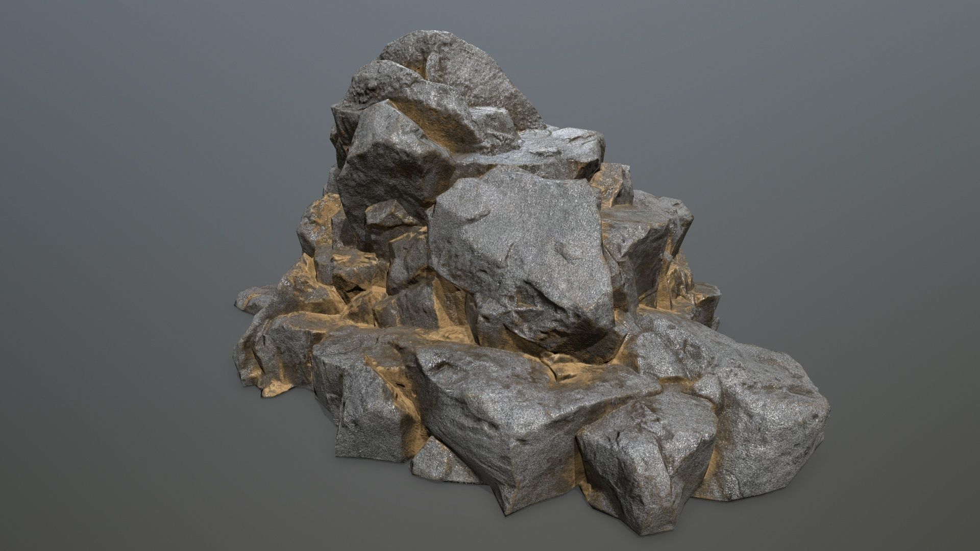 rocks piece of rock Low-poly 3D model_22