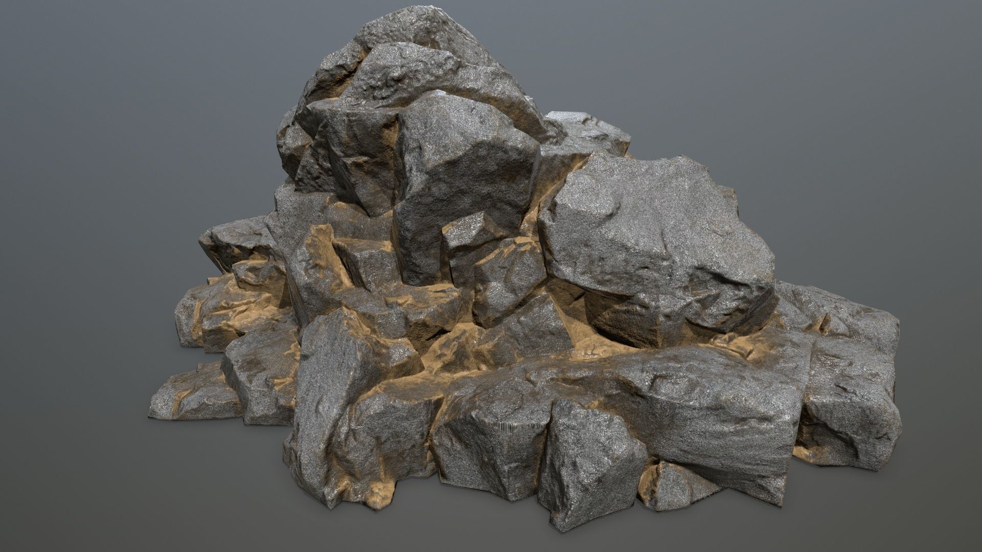 rocks piece of rock Low-poly 3D model_23
