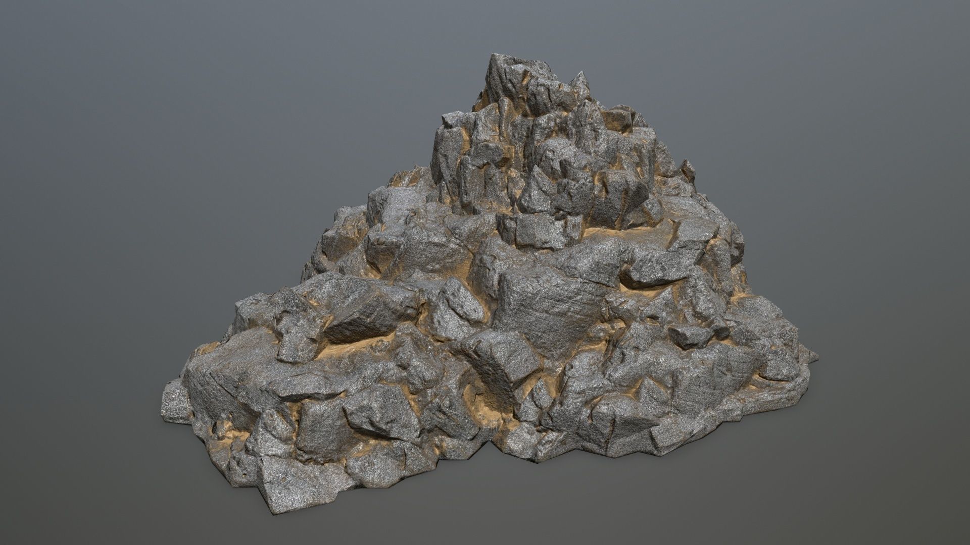 rocks piece of rock Low-poly 3D model_5