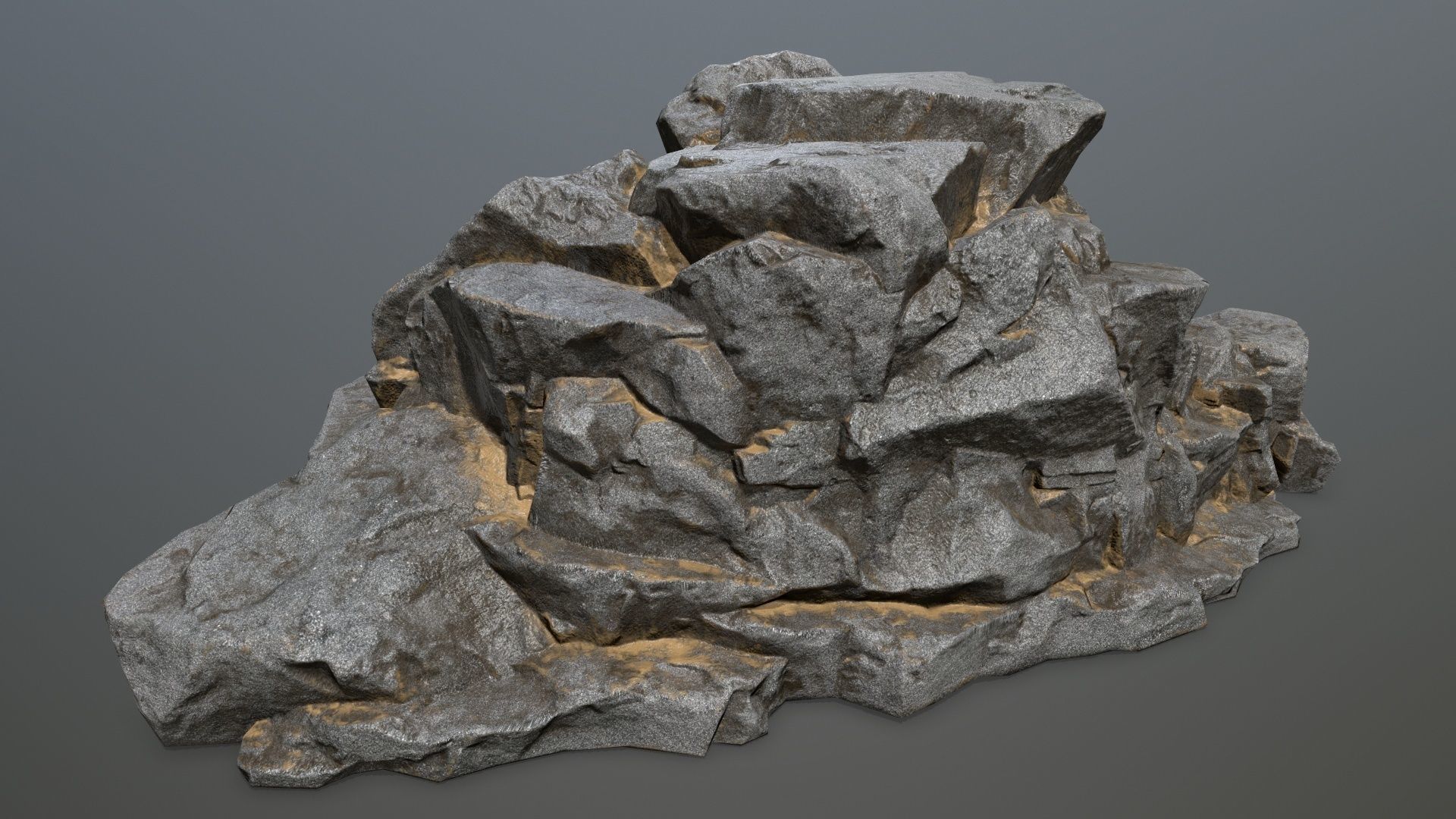 rocks piece of rock Low-poly 3D model_26