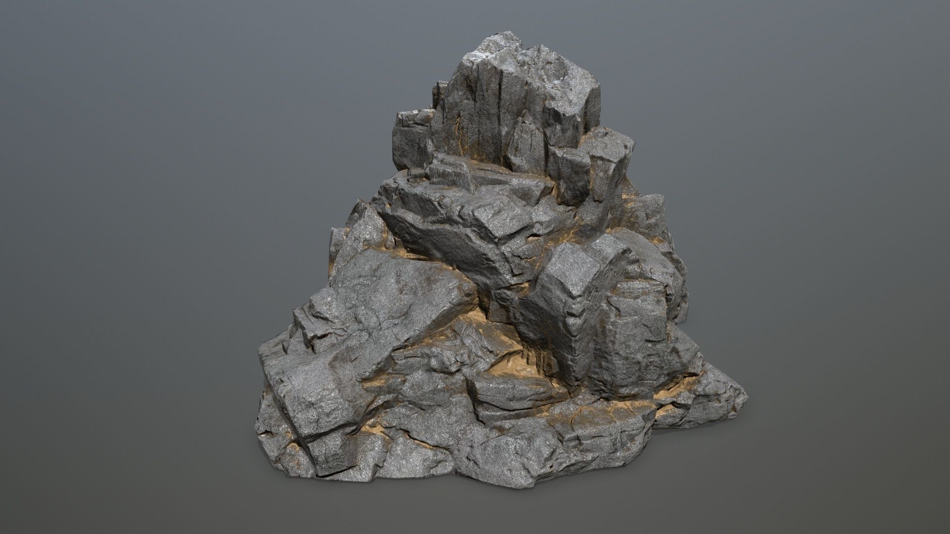 rocks piece of rock Low-poly 3D model_14