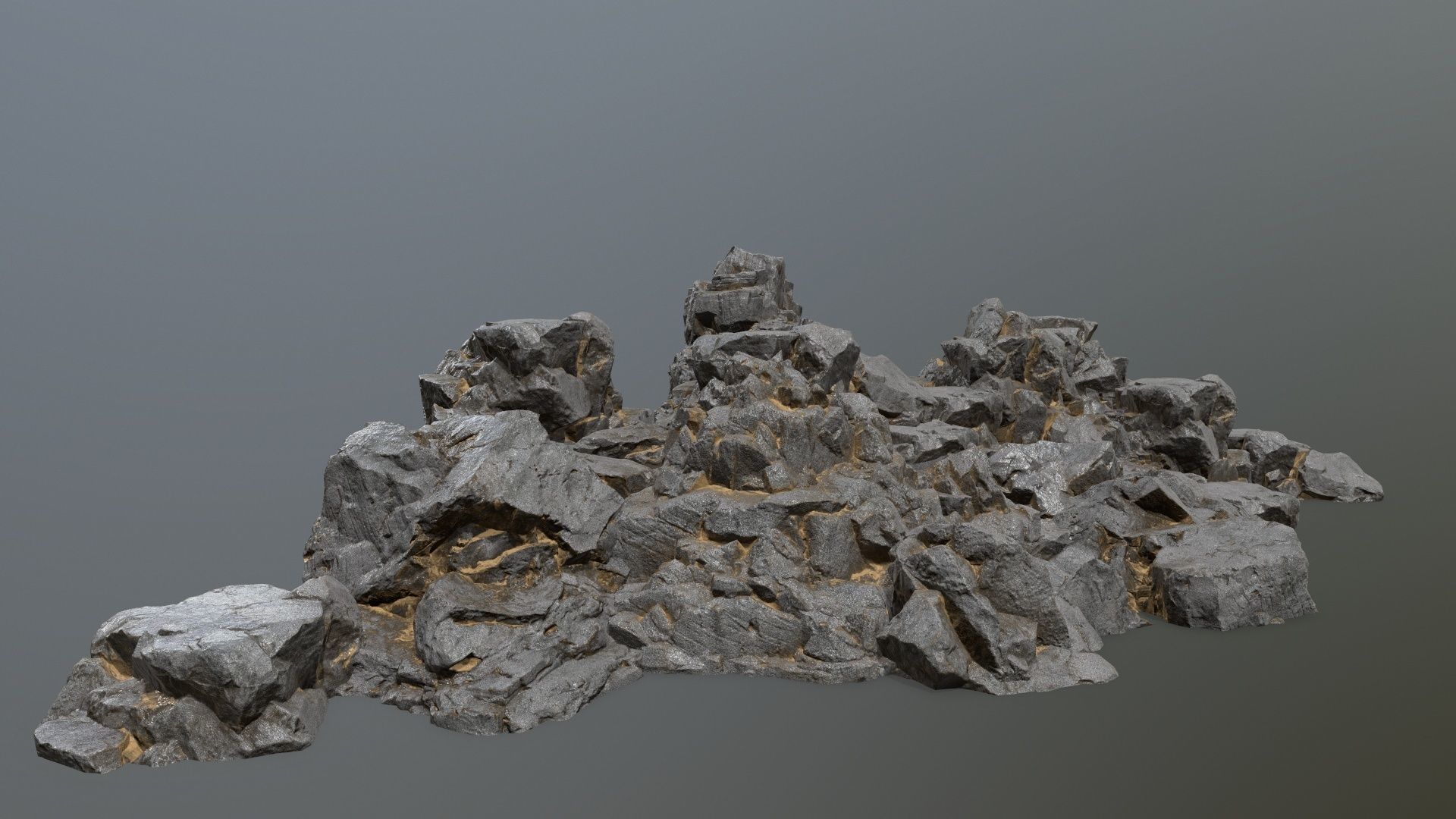 rocks piece of rock Low-poly 3D model_28