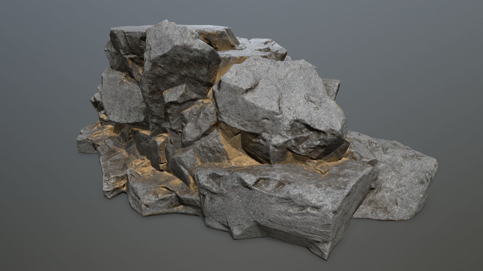 rocks piece of rock Low-poly 3D model_27