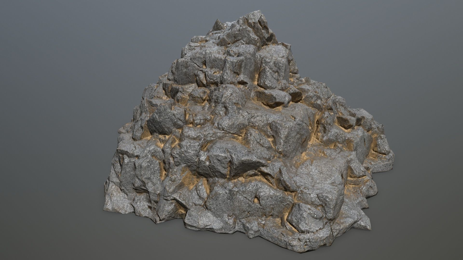 rocks piece of rock Low-poly 3D model_7