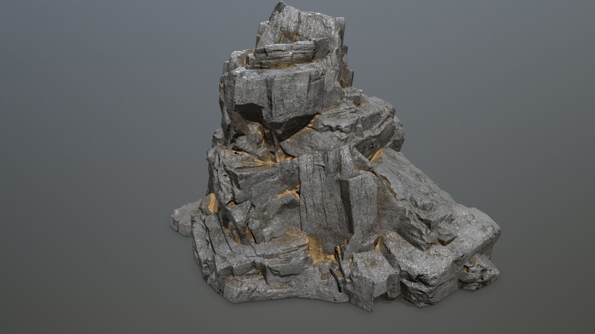 rocks piece of rock Low-poly 3D model_8