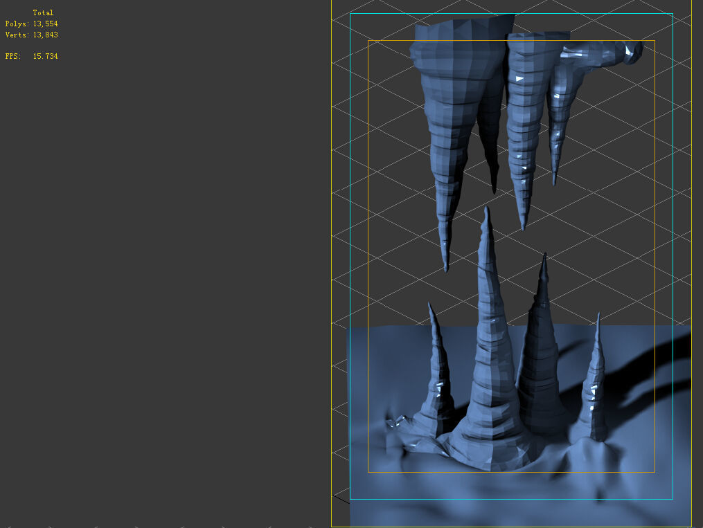 Game Model - snow - ice shoots 01 3D model_1