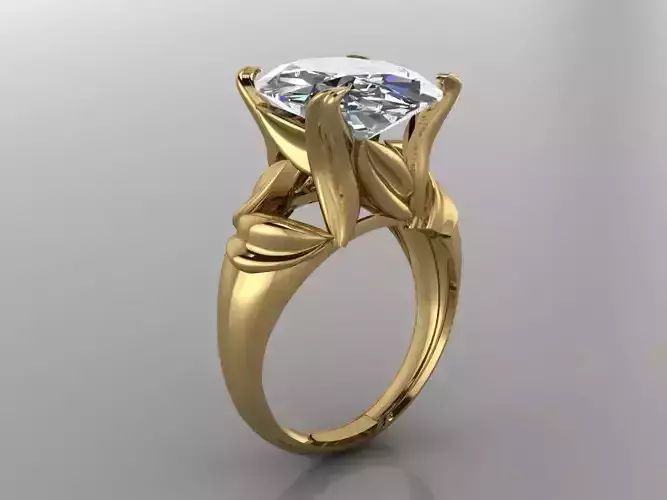 GC GOLD T171- Diamond solitarie gold ring