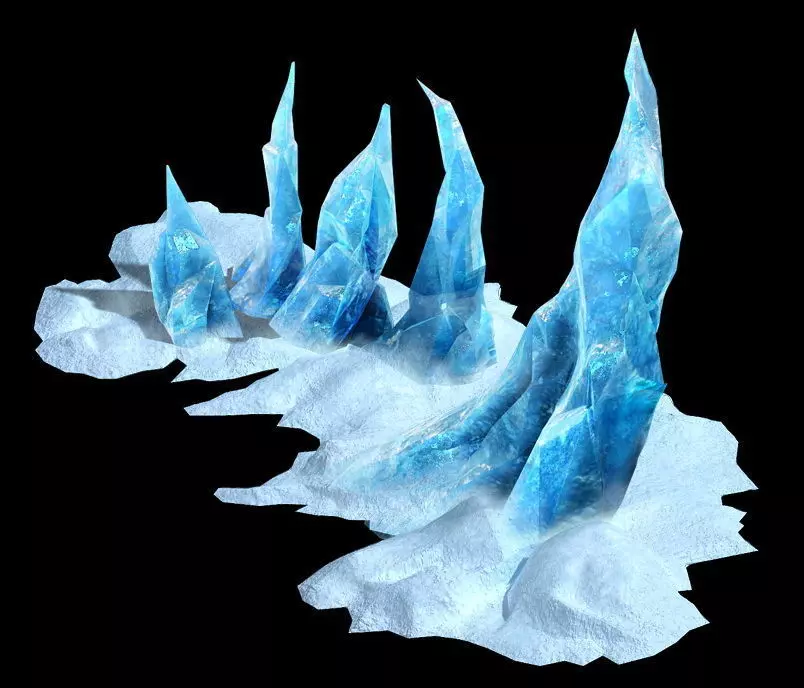 l - snow - near the entrance picks 03 fanglike 01 3D model_0