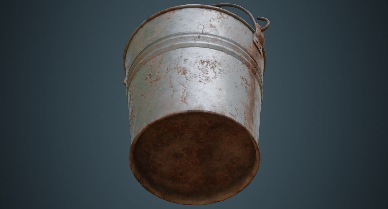 Bucket 1B Low-poly 3D model_4