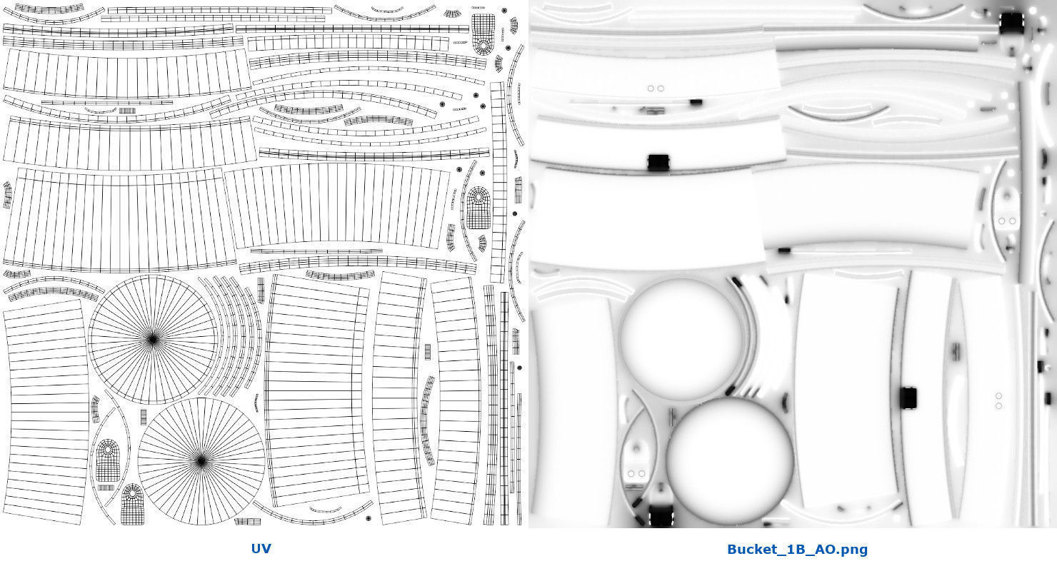 Bucket 1B Low-poly 3D model_7