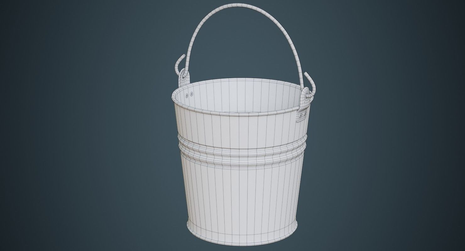Bucket 1B Low-poly 3D model_5