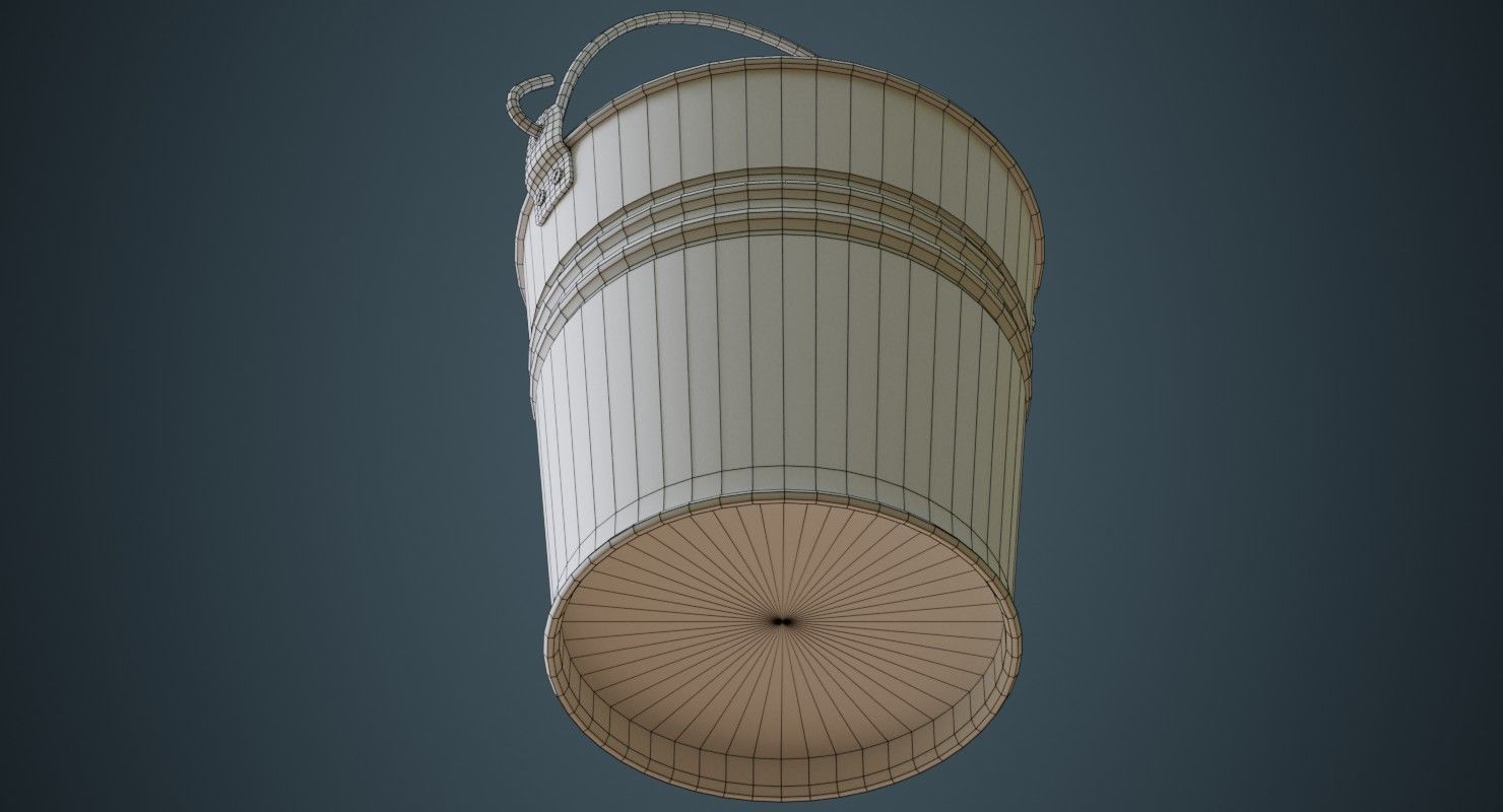 Bucket 1B Low-poly 3D model_6