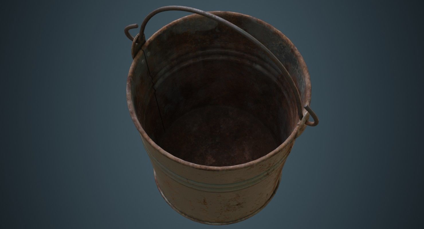 Bucket 1B Low-poly 3D model_2
