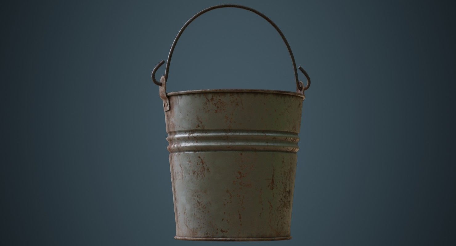 Bucket 1B Low-poly 3D model_3