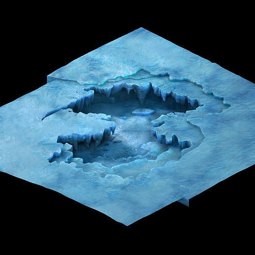 Game Model - snow - the ice puddle 01 3D model