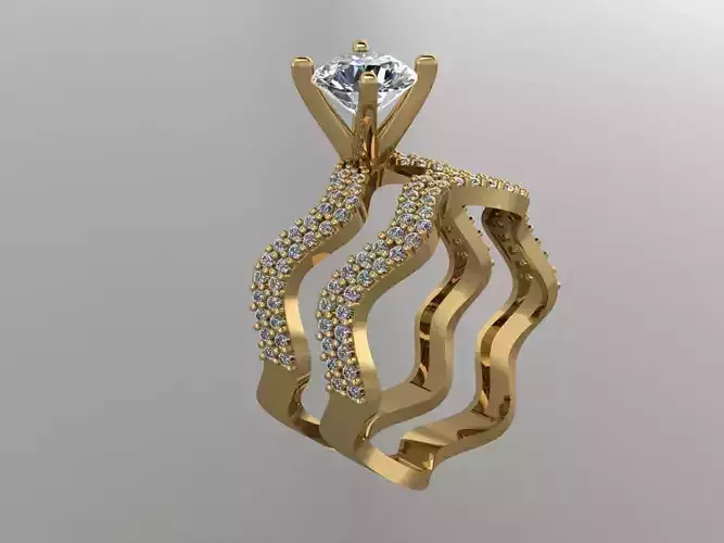 GC GOLD T175- Diamond solitarie gold ring