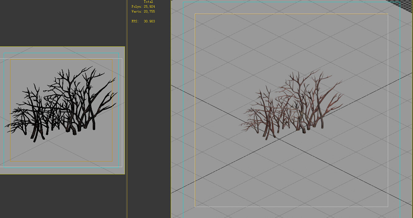 Game Model - snow - vegetation 01 3D model_1