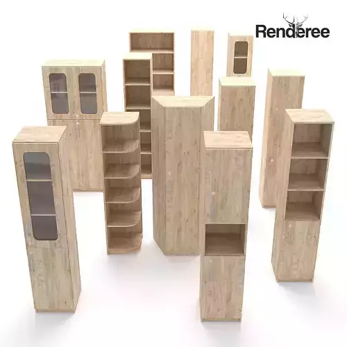 Wooden Cabinet Set 4