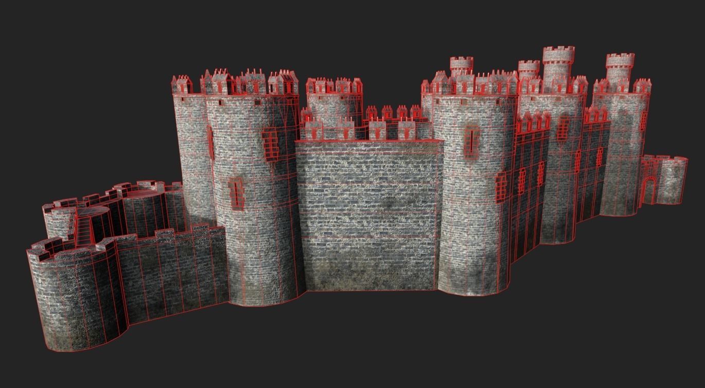 Medieval Castle Low-poly 3D model_15