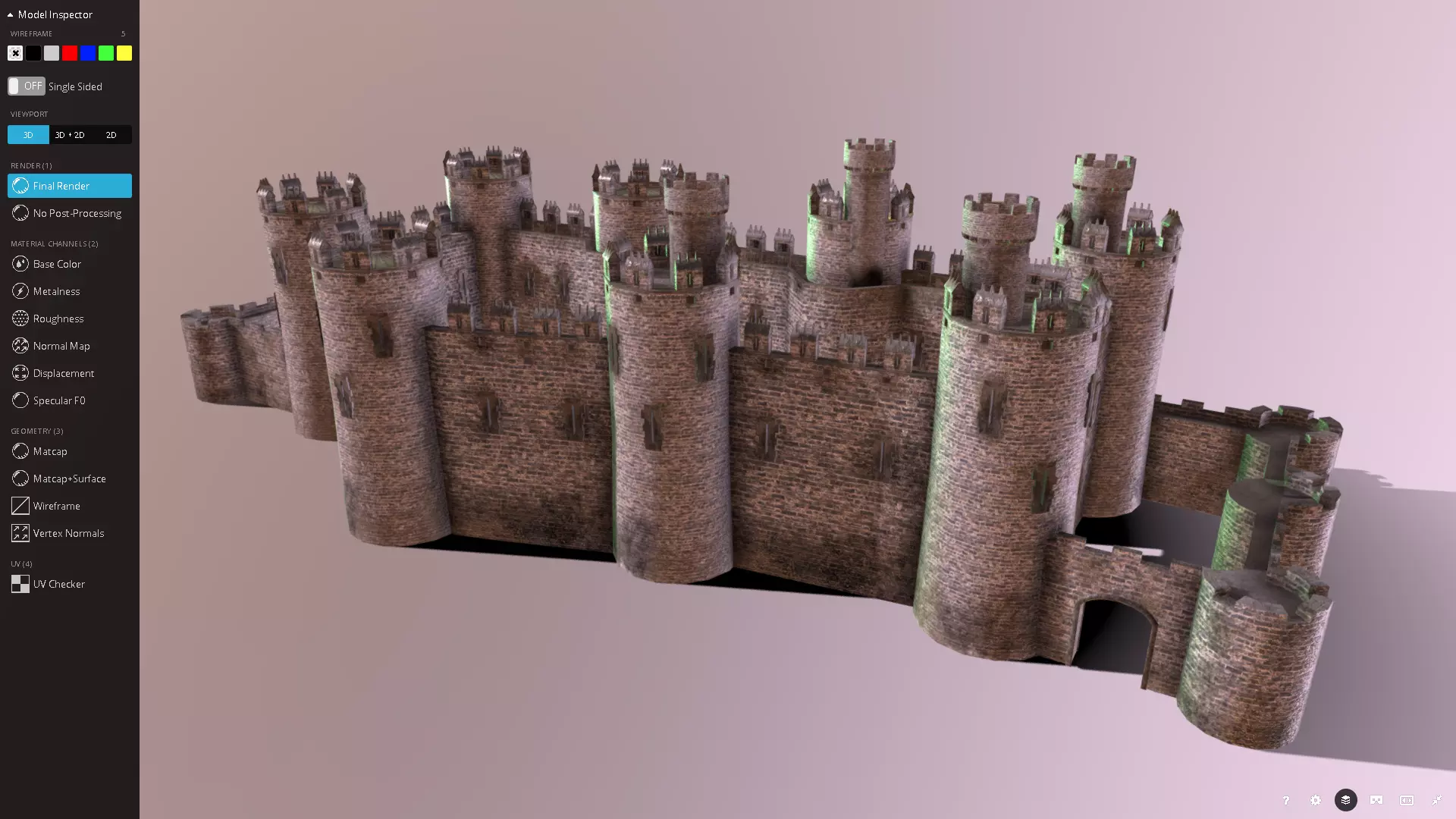 Medieval Castle Low-poly 3D model_0