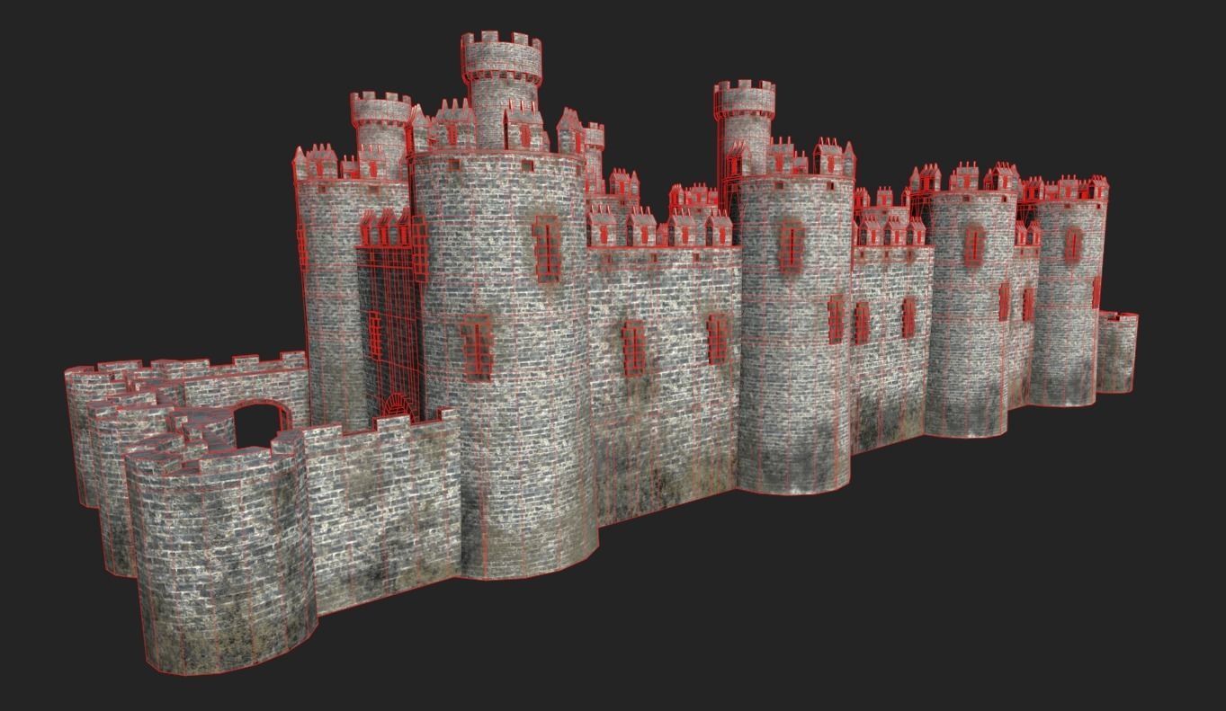 Medieval Castle Low-poly 3D model_12