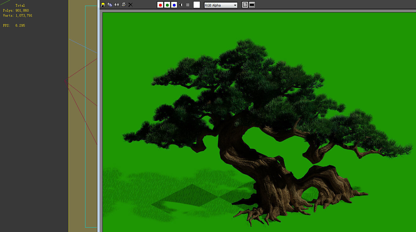 me Model - Taoist comprehension scene - a pine 01 3D model_2
