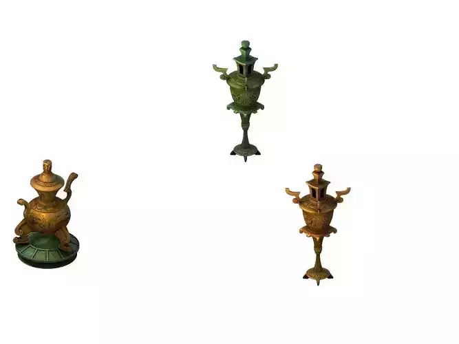 nsion scene - bronze lamps and incense burners 01