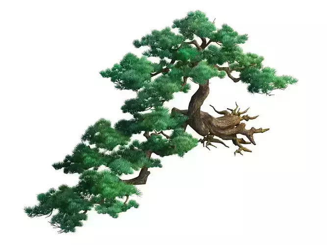 Game Model - Taoist comprehension scene - Pine 01