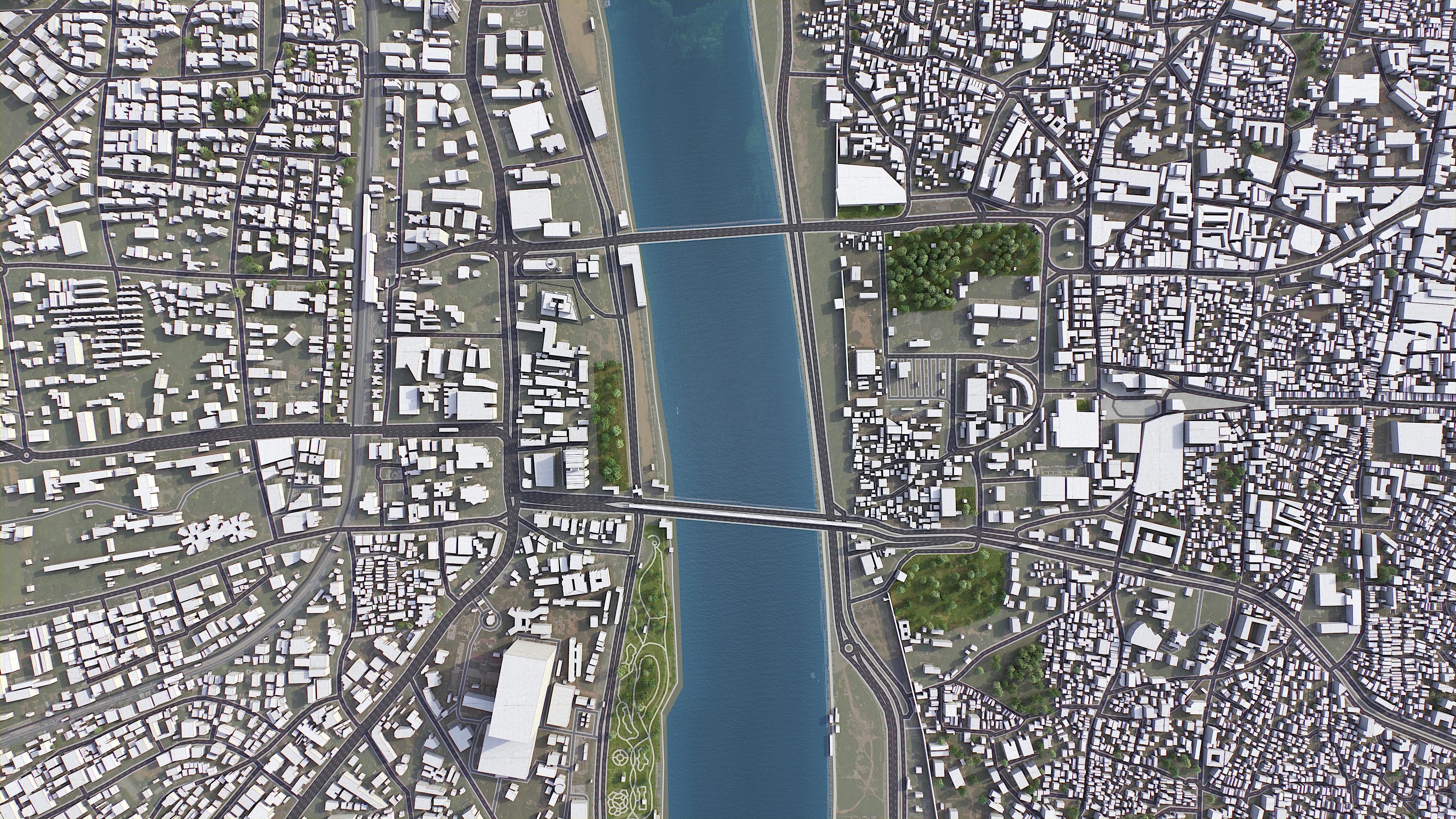 Ahmedabad - 3D City Model Low-poly 3D model_5