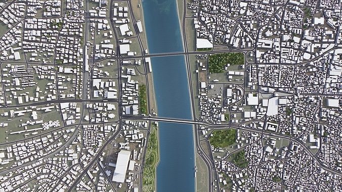 Ahmedabad - 3D City Model Low-poly 3D model 6