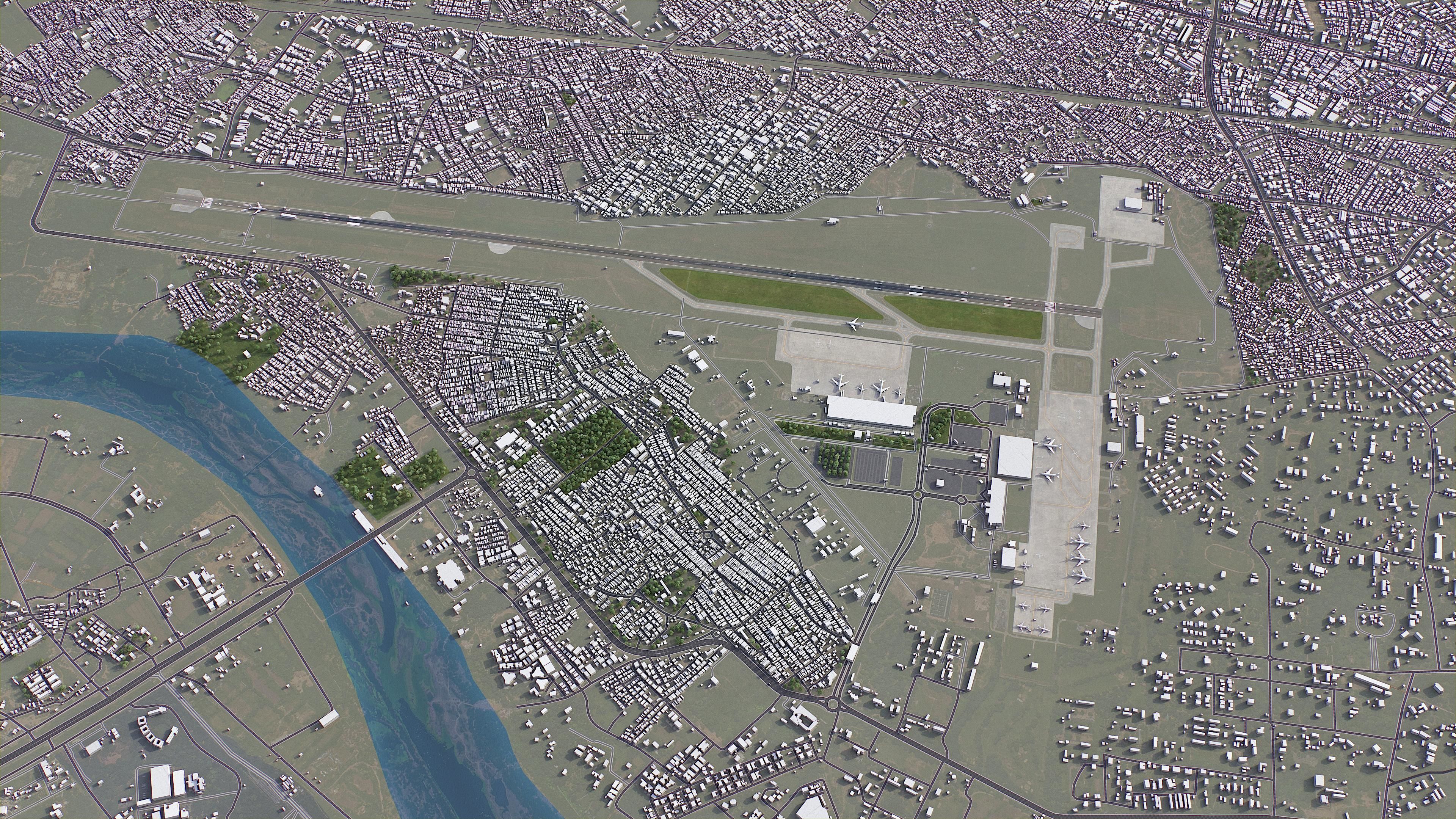 Ahmedabad - 3D City Model Low-poly 3D model_25