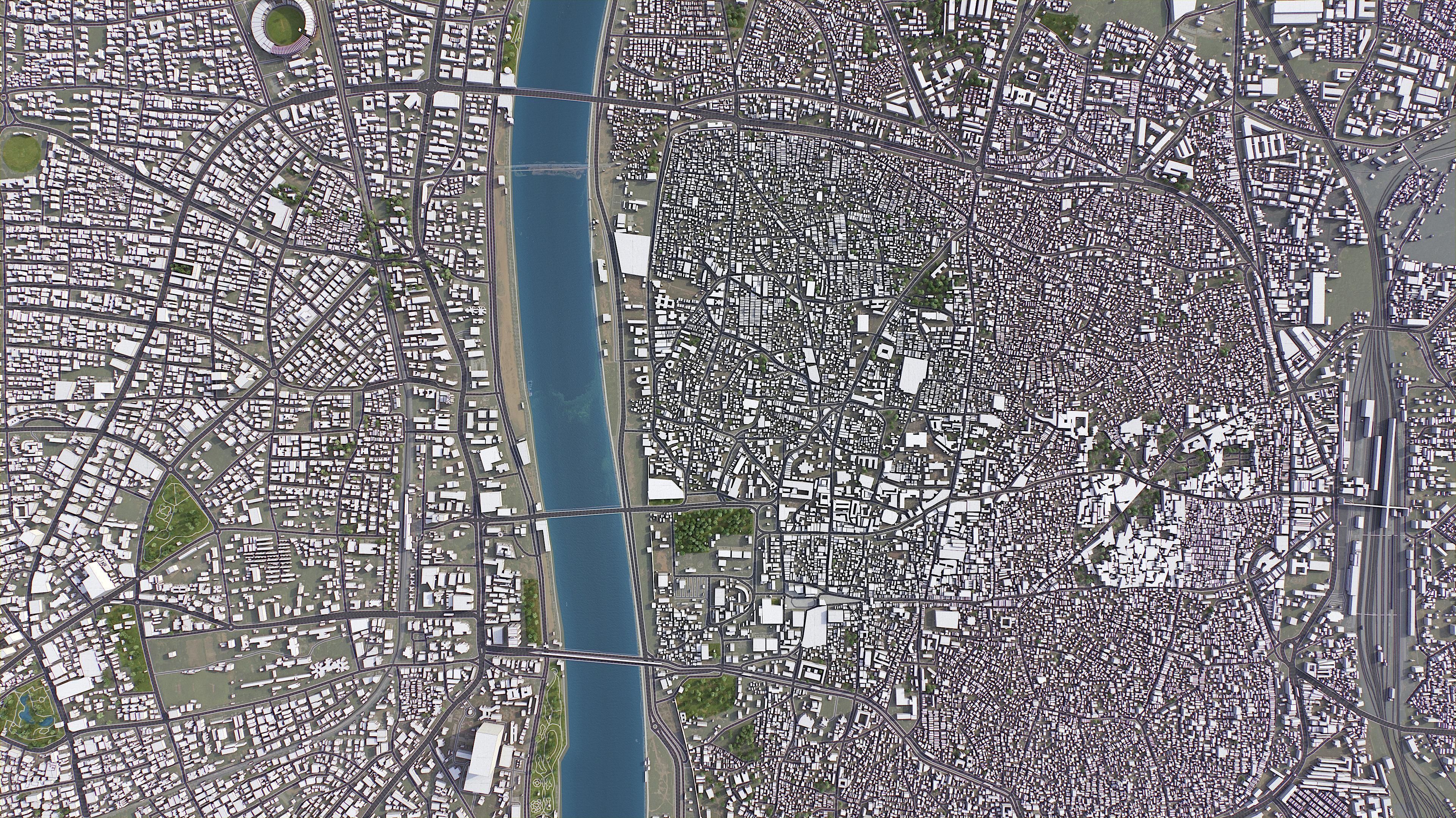 Ahmedabad - 3D City Model Low-poly 3D model_7