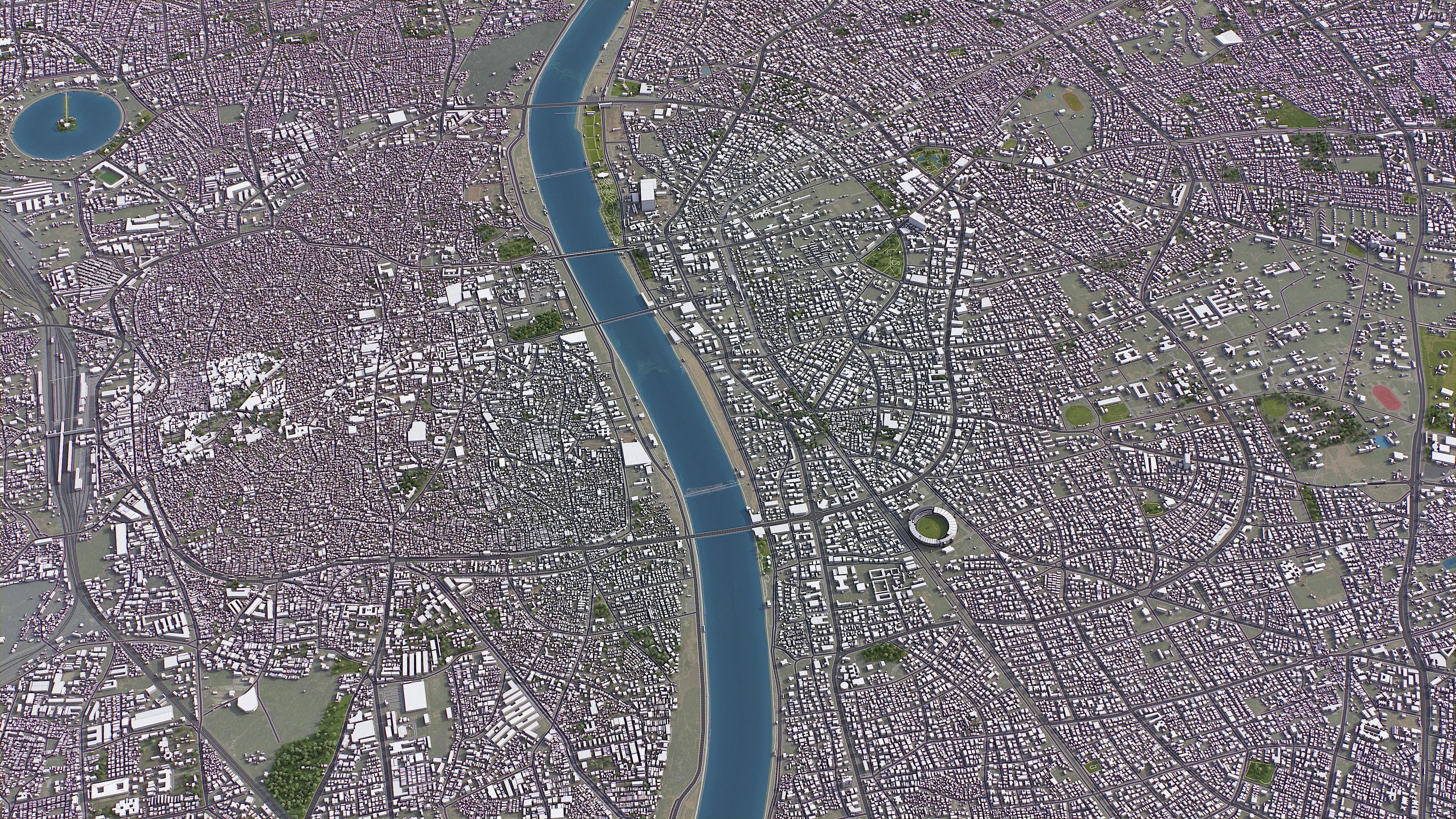 Ahmedabad - 3D City Model Low-poly 3D model_13