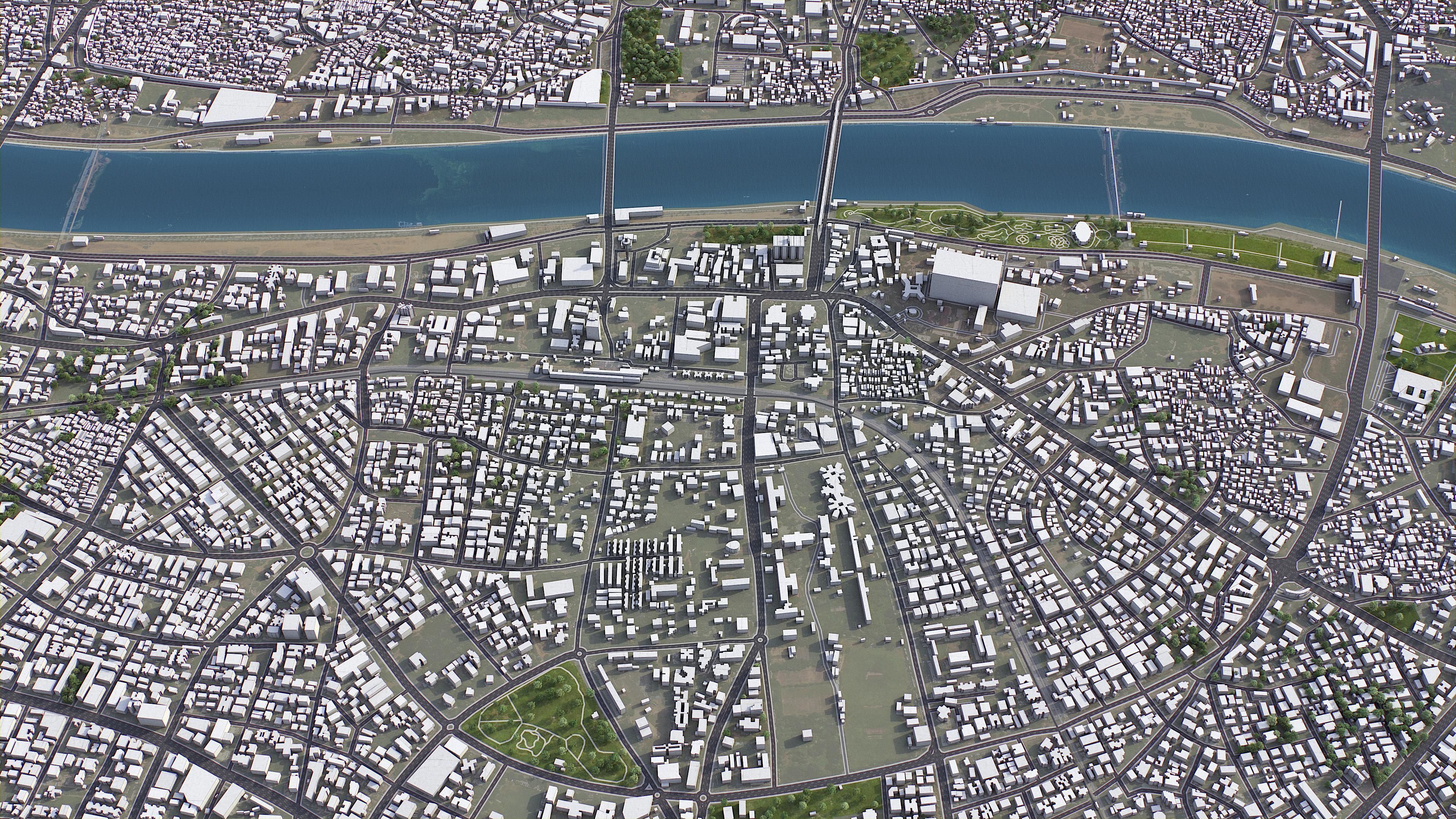 Ahmedabad - 3D City Model Low-poly 3D model_3