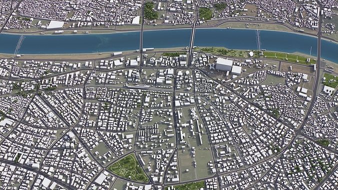 Ahmedabad - 3D City Model Low-poly 3D model 4