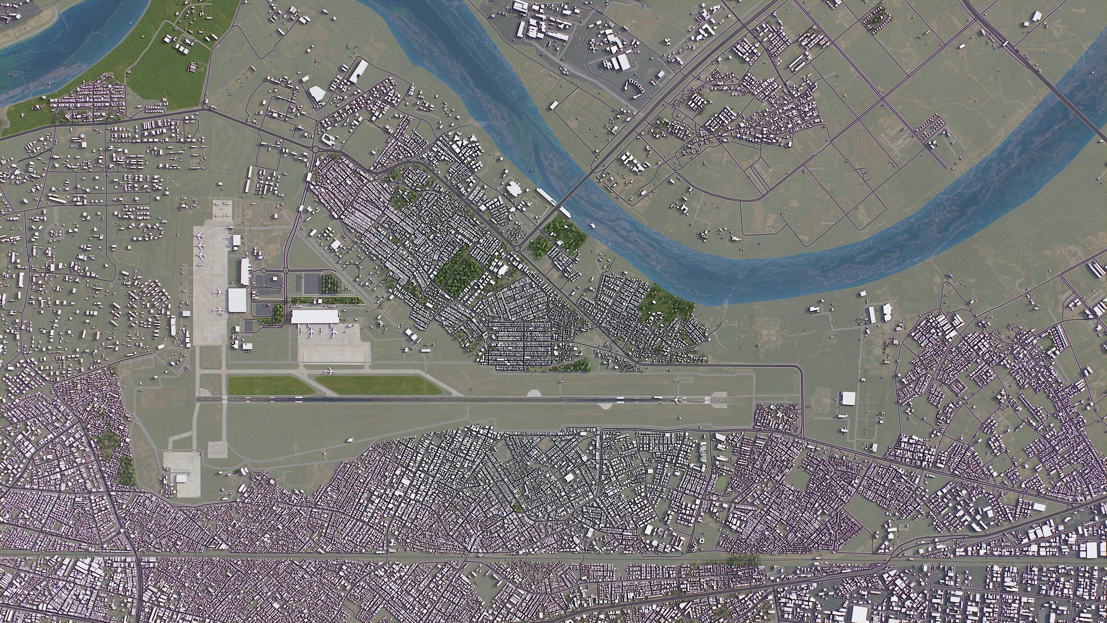 Ahmedabad - 3D City Model Low-poly 3D model_27