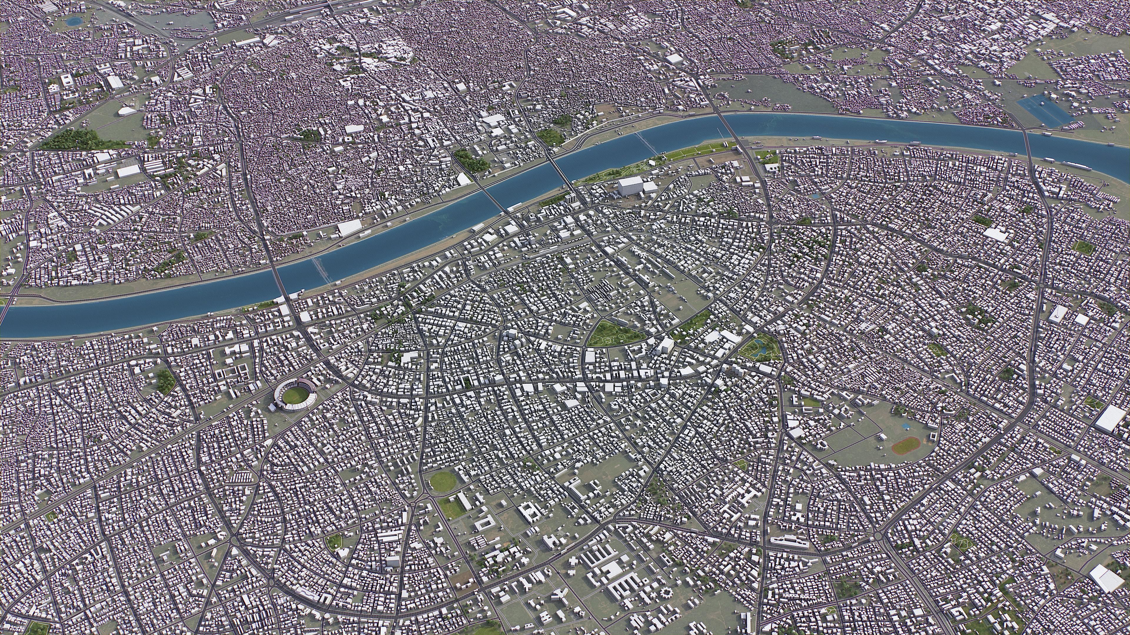 Ahmedabad - 3D City Model Low-poly 3D model_15