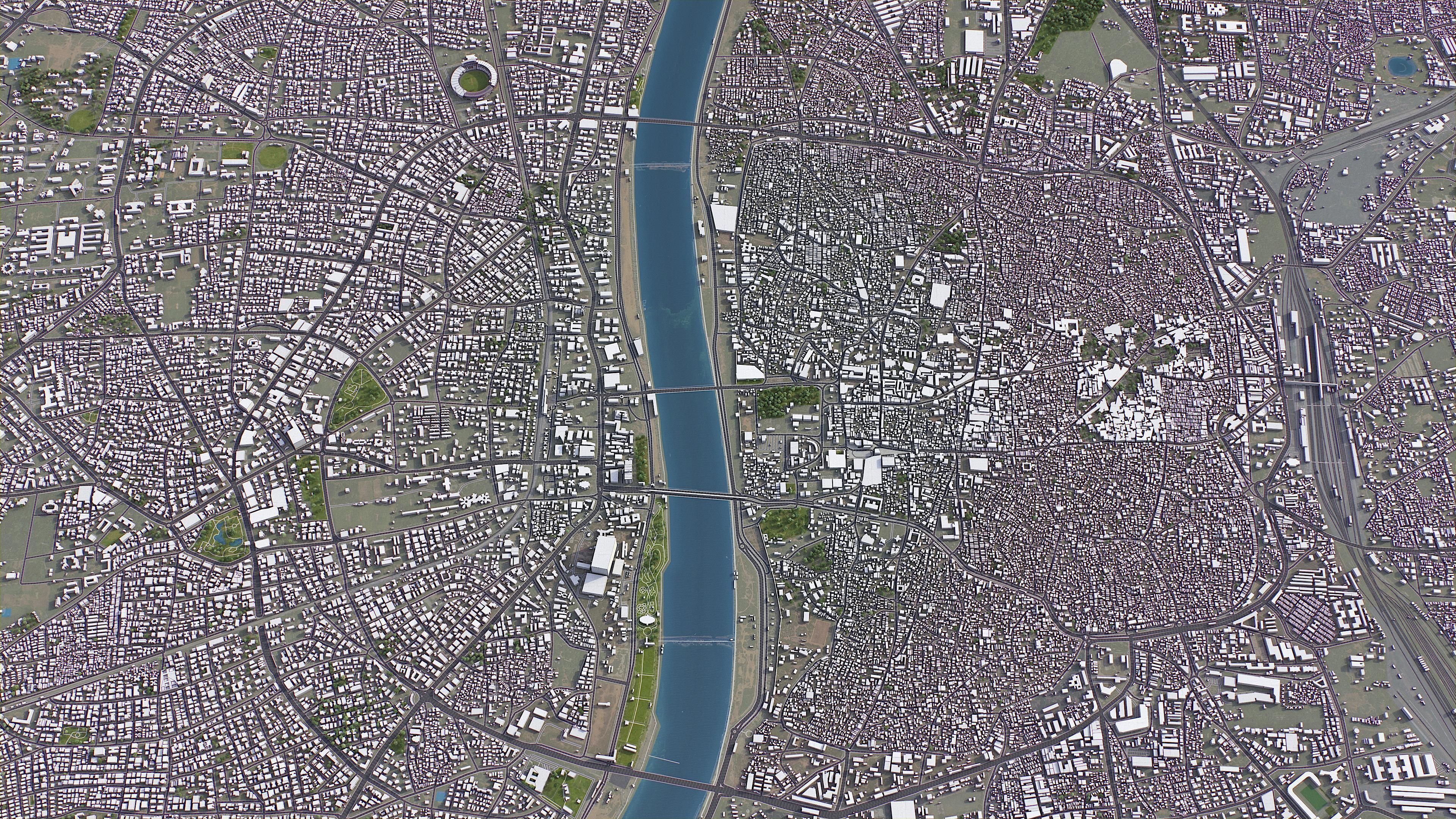 Ahmedabad - 3D City Model Low-poly 3D model_14