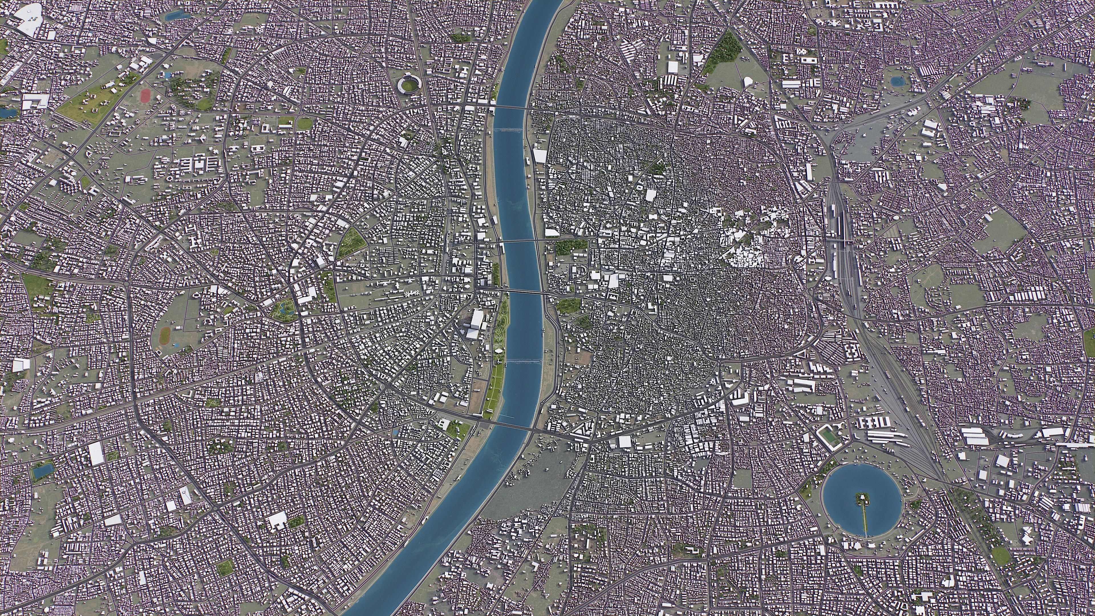 Ahmedabad - 3D City Model Low-poly 3D model_17