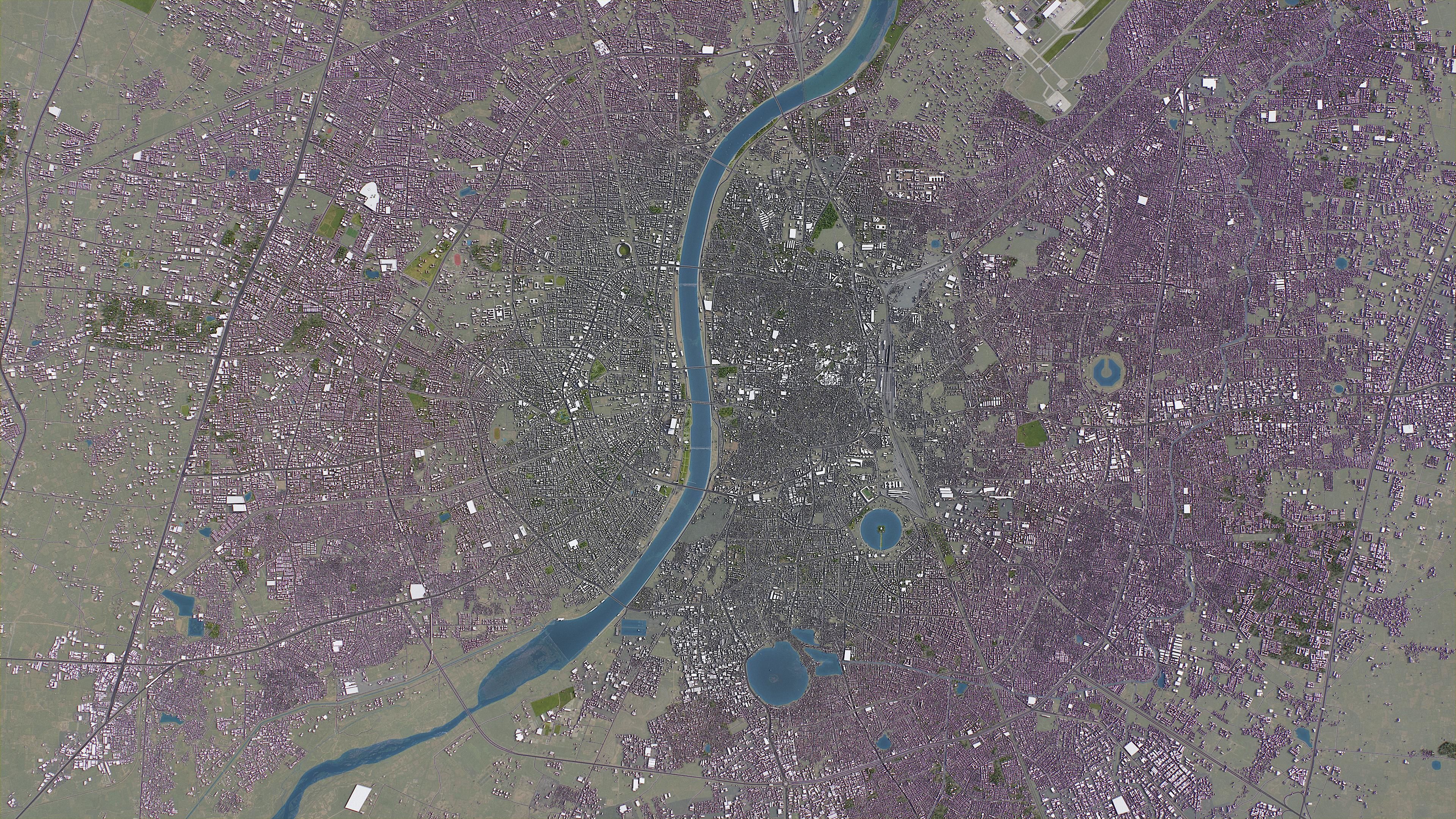 Ahmedabad - 3D City Model Low-poly 3D model_11