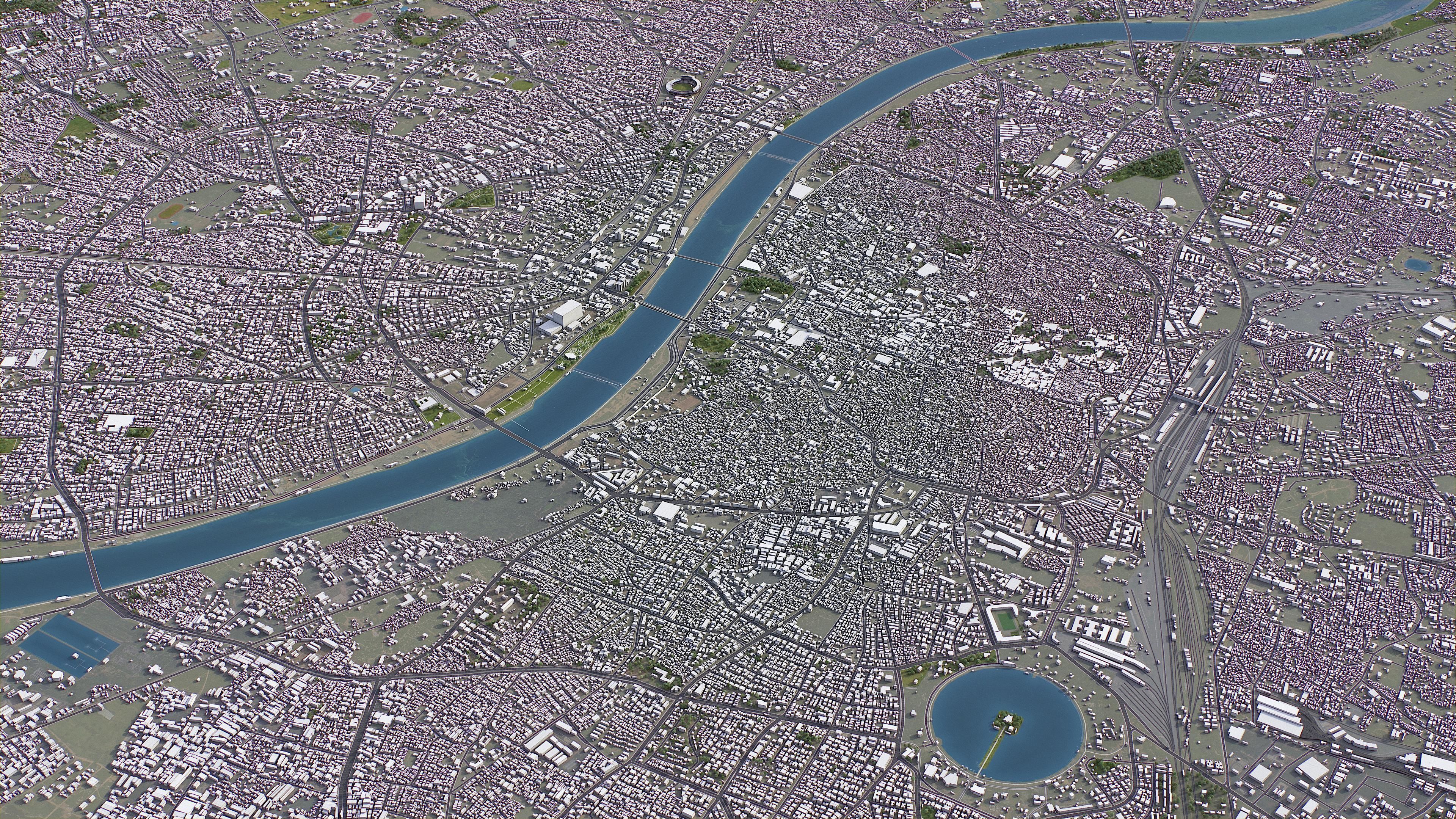 Ahmedabad - 3D City Model Low-poly 3D model_19