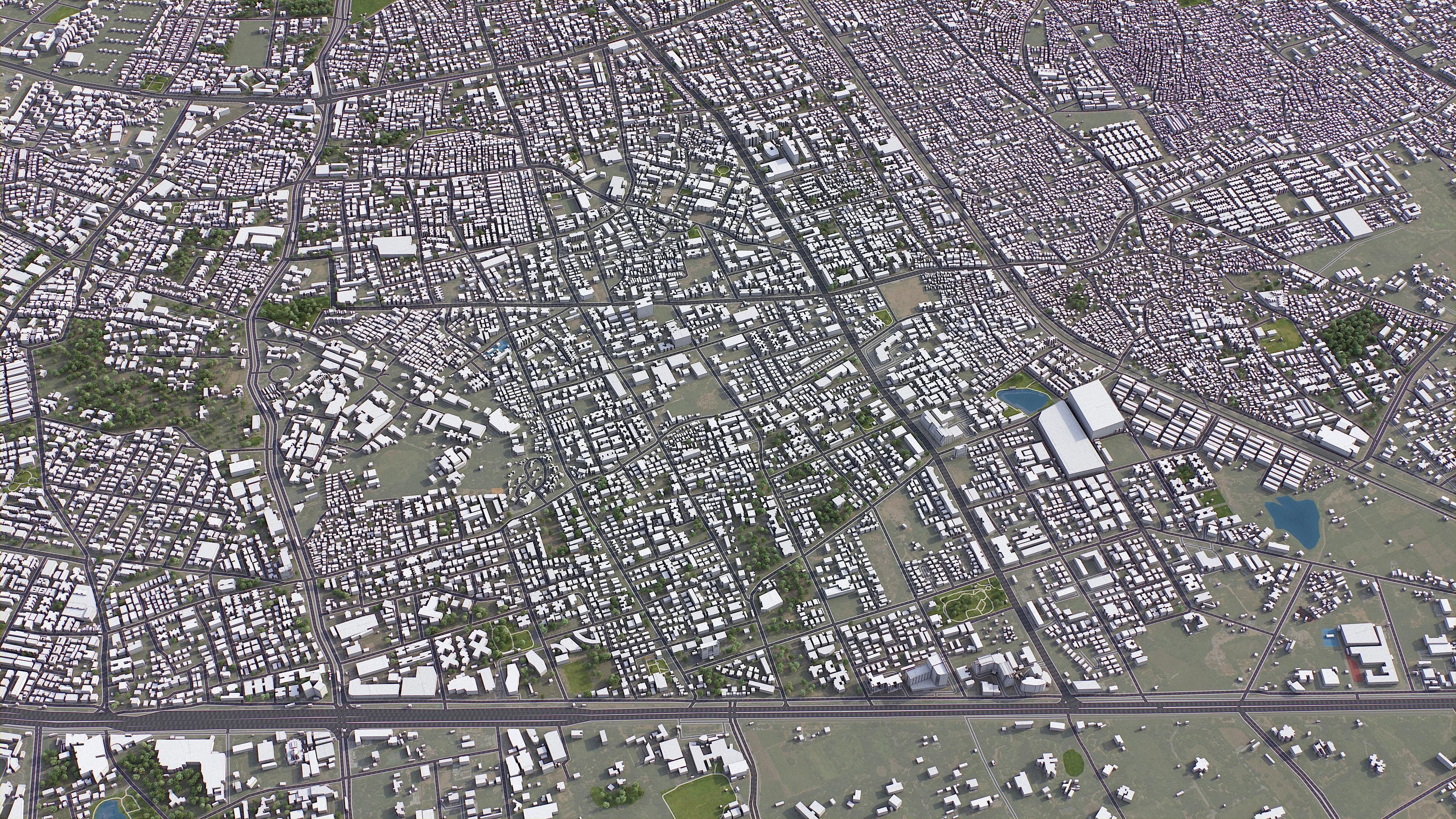 Ahmedabad - 3D City Model Low-poly 3D model_21